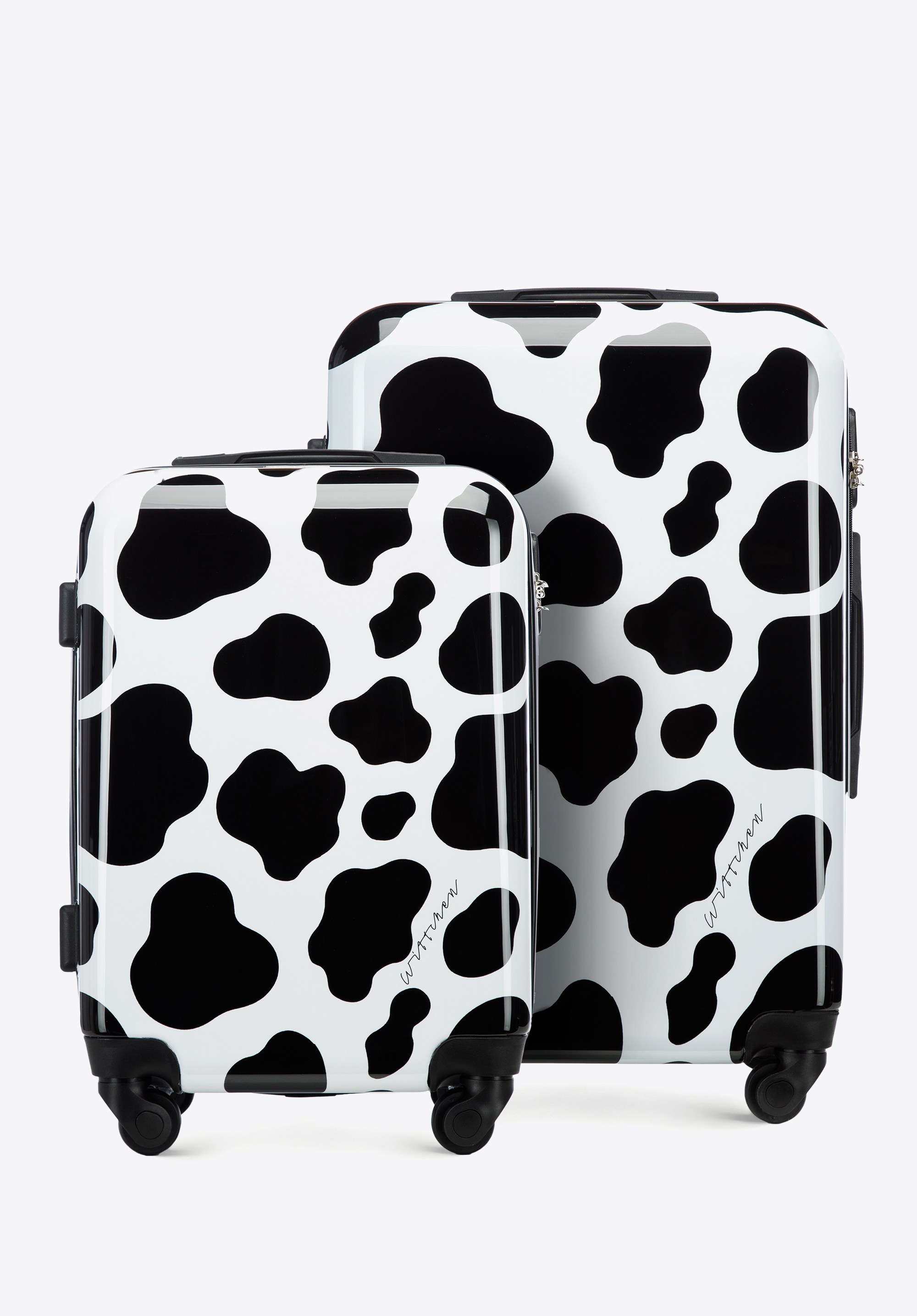Set de valize ABS cu imprimeu animal print
