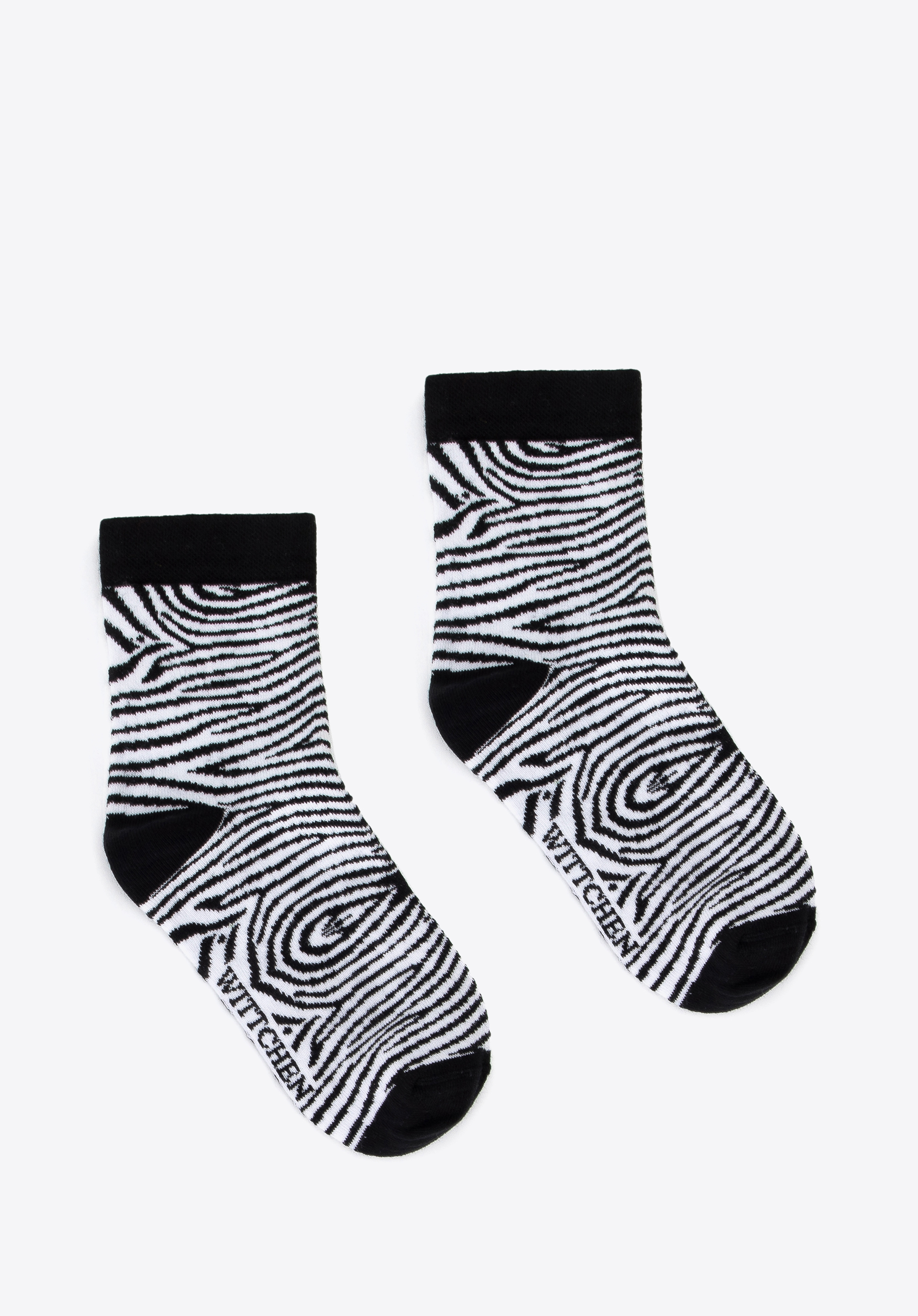 Sosete de dama cu model zebra, negru - alb, 96-SD-050-X1-35/37, Fotografie 1