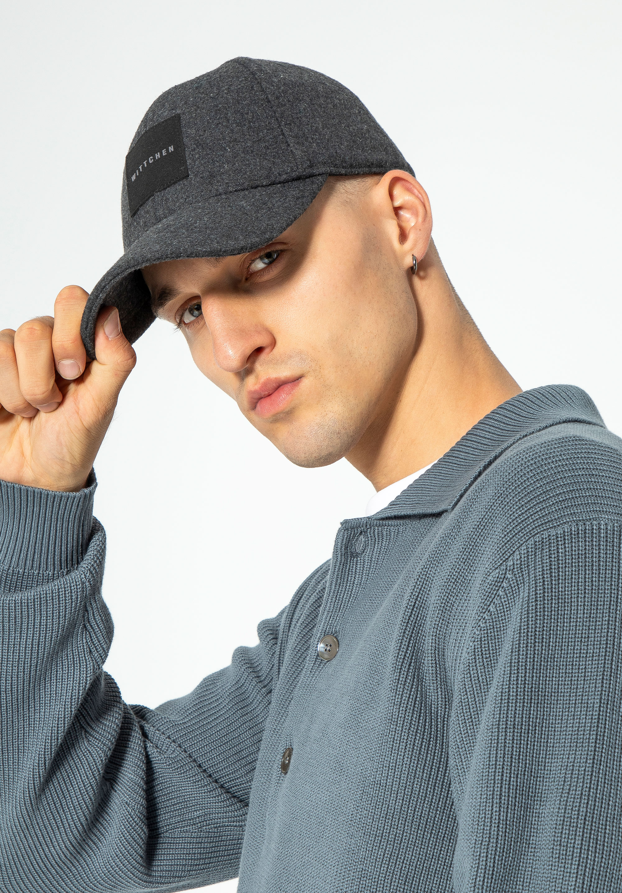 Șapcă cu marcă frontală, negru, 99-H-002-1, Fotografie 1