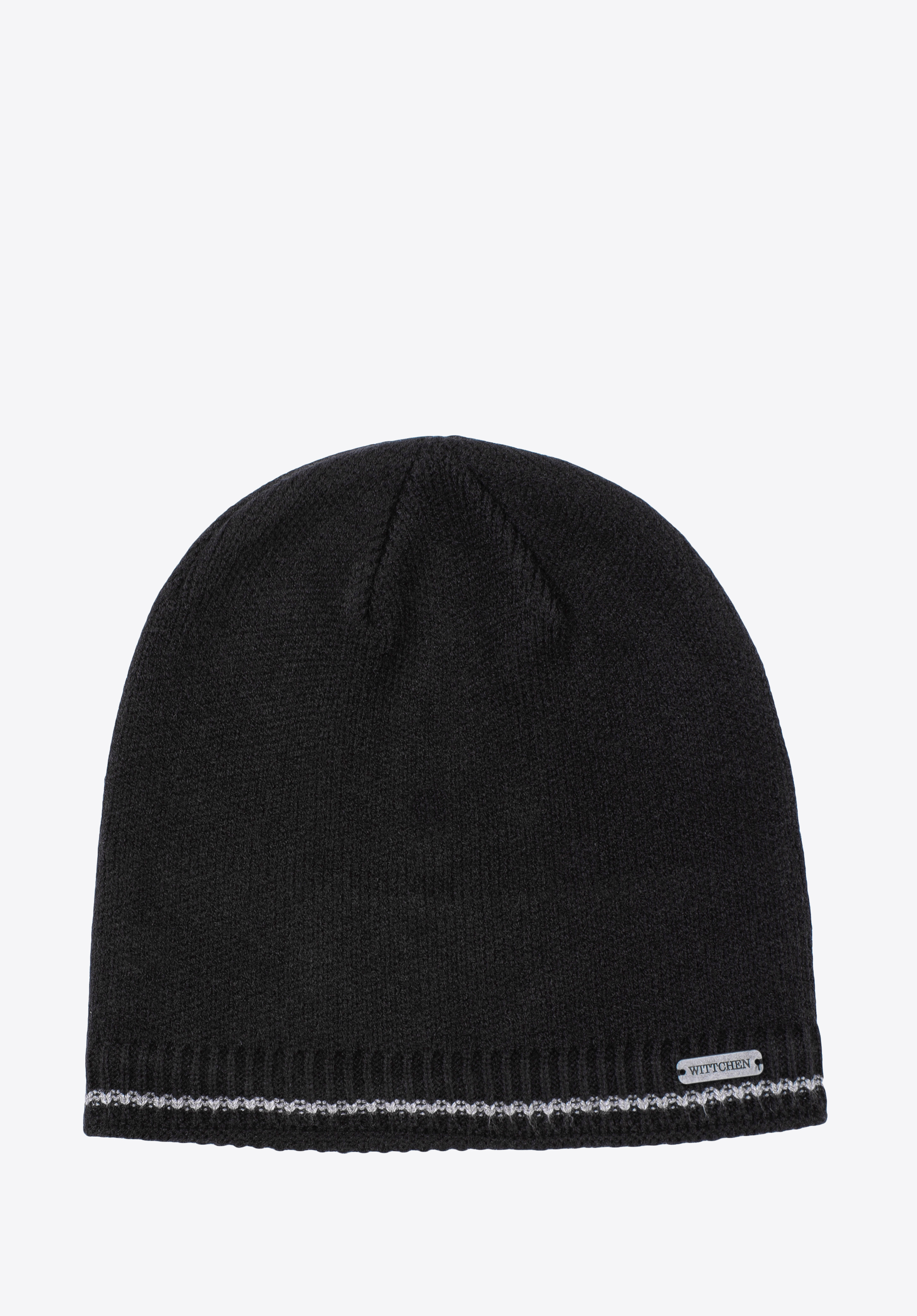 Șapcă pentru bărbați cu dungă colorată, negru, 99-HF-015-18, Fotografie 1