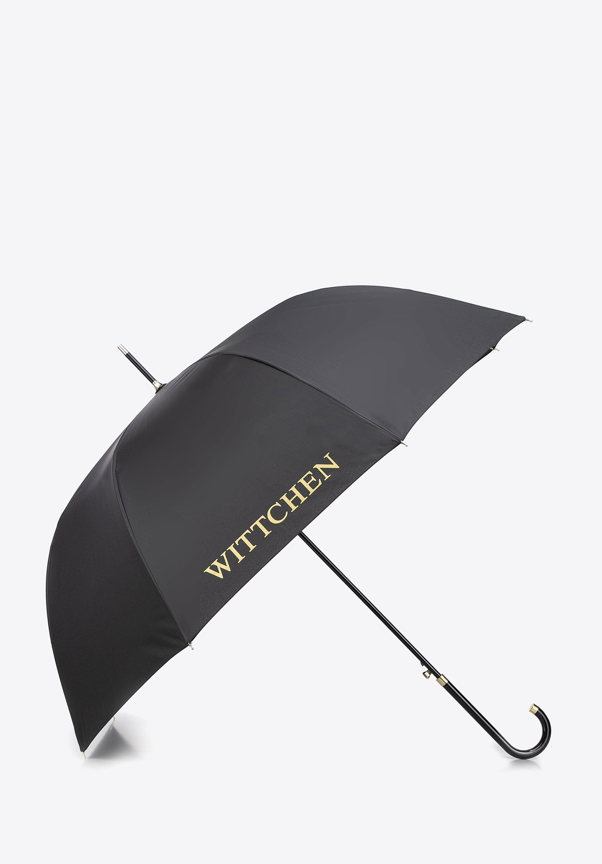 Umbrelă semi-automată cu dom, negru - auriu, PA-7-920-1, Fotografie 1