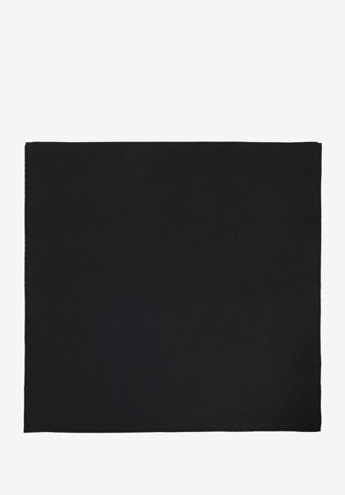 Batistă de buzunar din mătase într-o singură culoare, negru, 96-7P-001-5, Fotografie 3