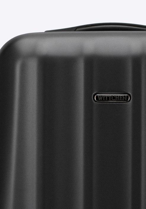 Un set de valize din policarbonat facturat, negru, 56-3P-11S-10, Fotografie 10