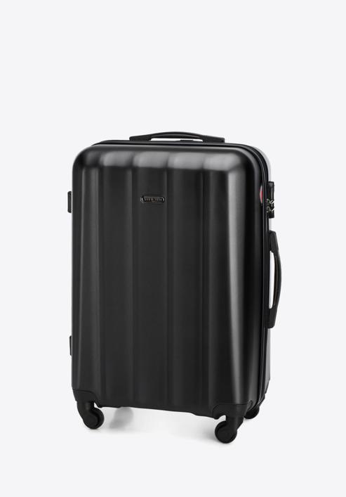 Un set de valize din policarbonat facturat, negru, 56-3P-11S-10, Fotografie 5