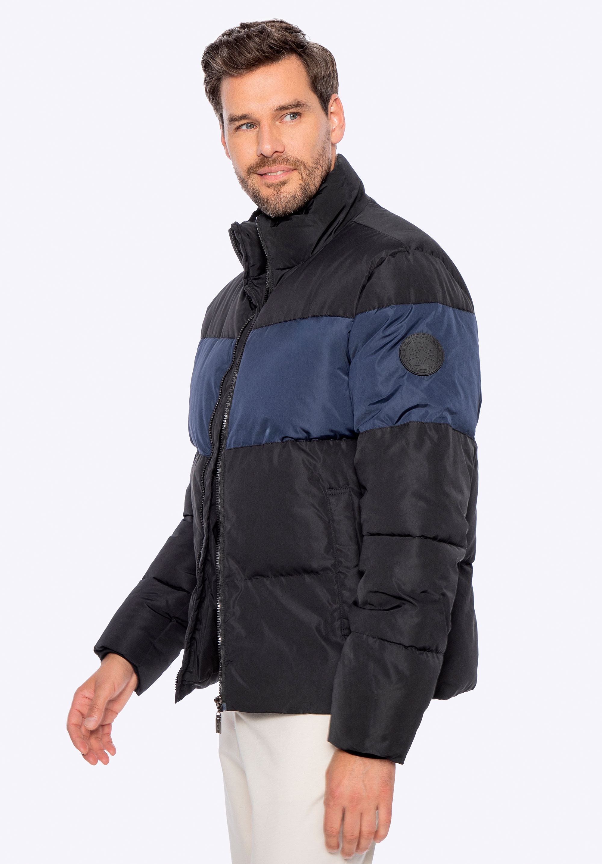 Jachetă căptușită pentru bărbați, negru - bleumarin, 97-9D-951-1N-XL, Fotografie 1