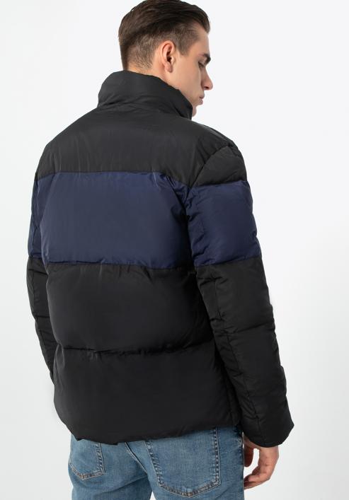 Jachetă căptușită pentru bărbați, negru - bleumarin, 97-9D-951-1N-2XL, Fotografie 4