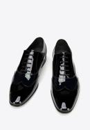 Pantofi bărbați Oxford din piele lacuită în două nuanțe, negru - bleumarin, 96-M-503-13-43, Fotografie 3