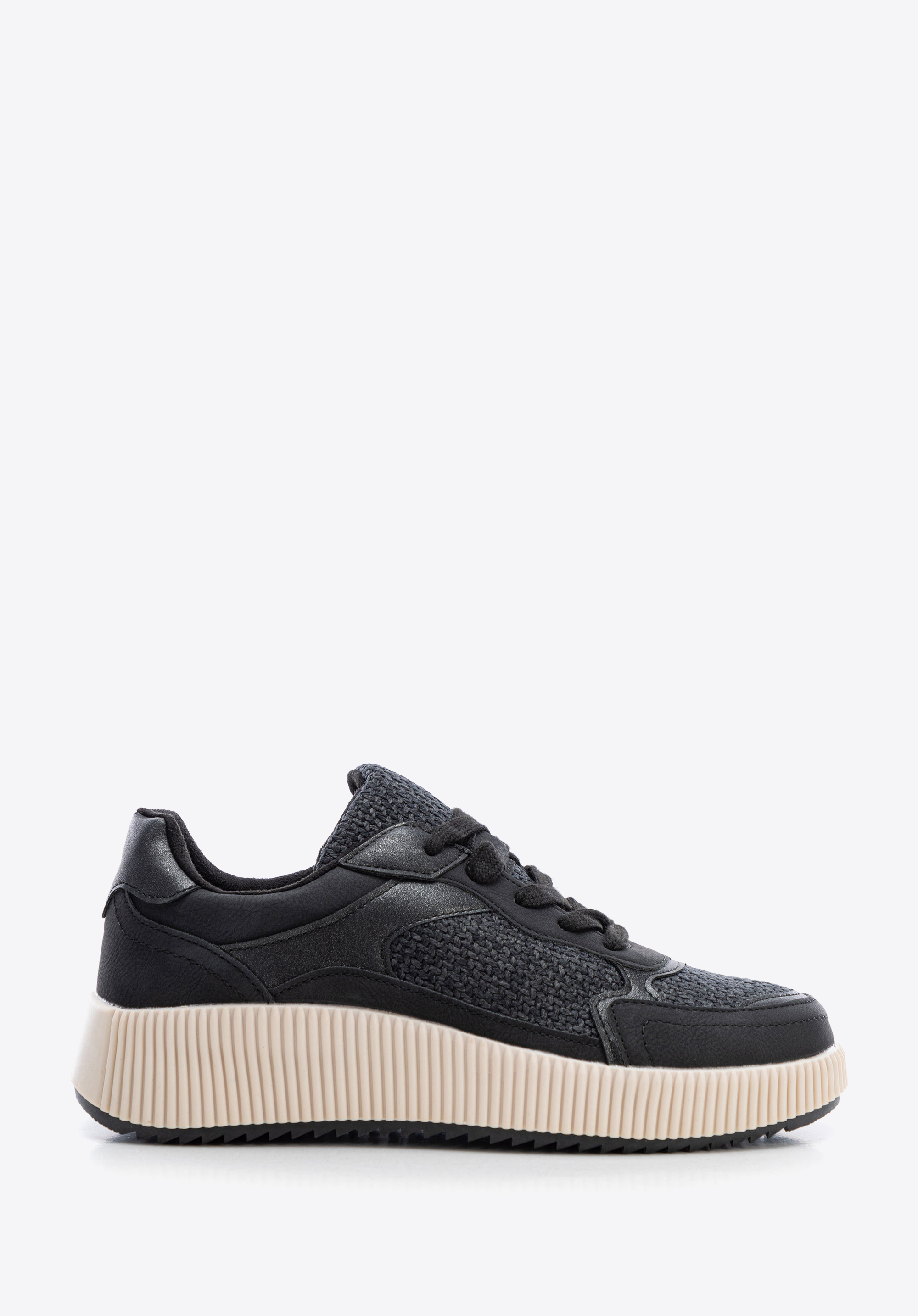 Adidași cu platformă groasă pentru femei, negru, 99-DP-402-1-40, Fotografie 1