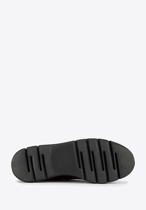 Botine de damă din piele cu imprimeu tip panteră, negru, 95-D-101-1-35, Fotografie 6