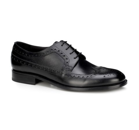 Brogues din piele pentru bărbați, negru, BM-B-585-1-40_5, Fotografie 1