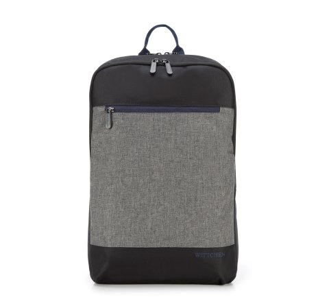 Rucsac pentru laptop de 15,6” pentru bărbați cu inserție în culoarea compusă, negru - cenușiu, 94-3P-107-1D, Fotografie 1