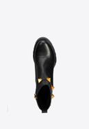 Cizme de damă din piele cu crampoane decorative, negru, 95-D-501-0-40, Fotografie 5