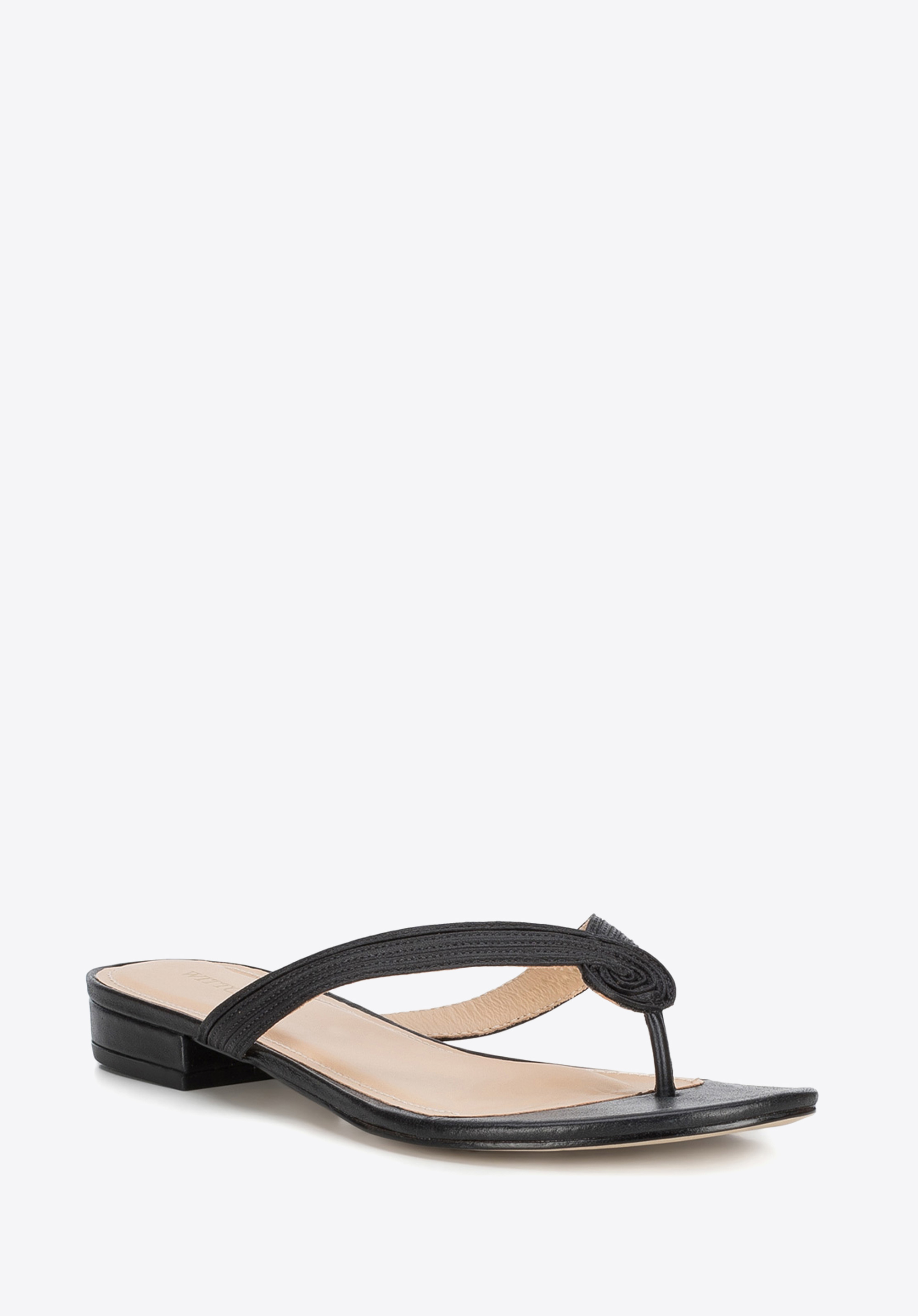 Flip-flops textili de damă, negru, 88-D-755-1-35, Fotografie 1