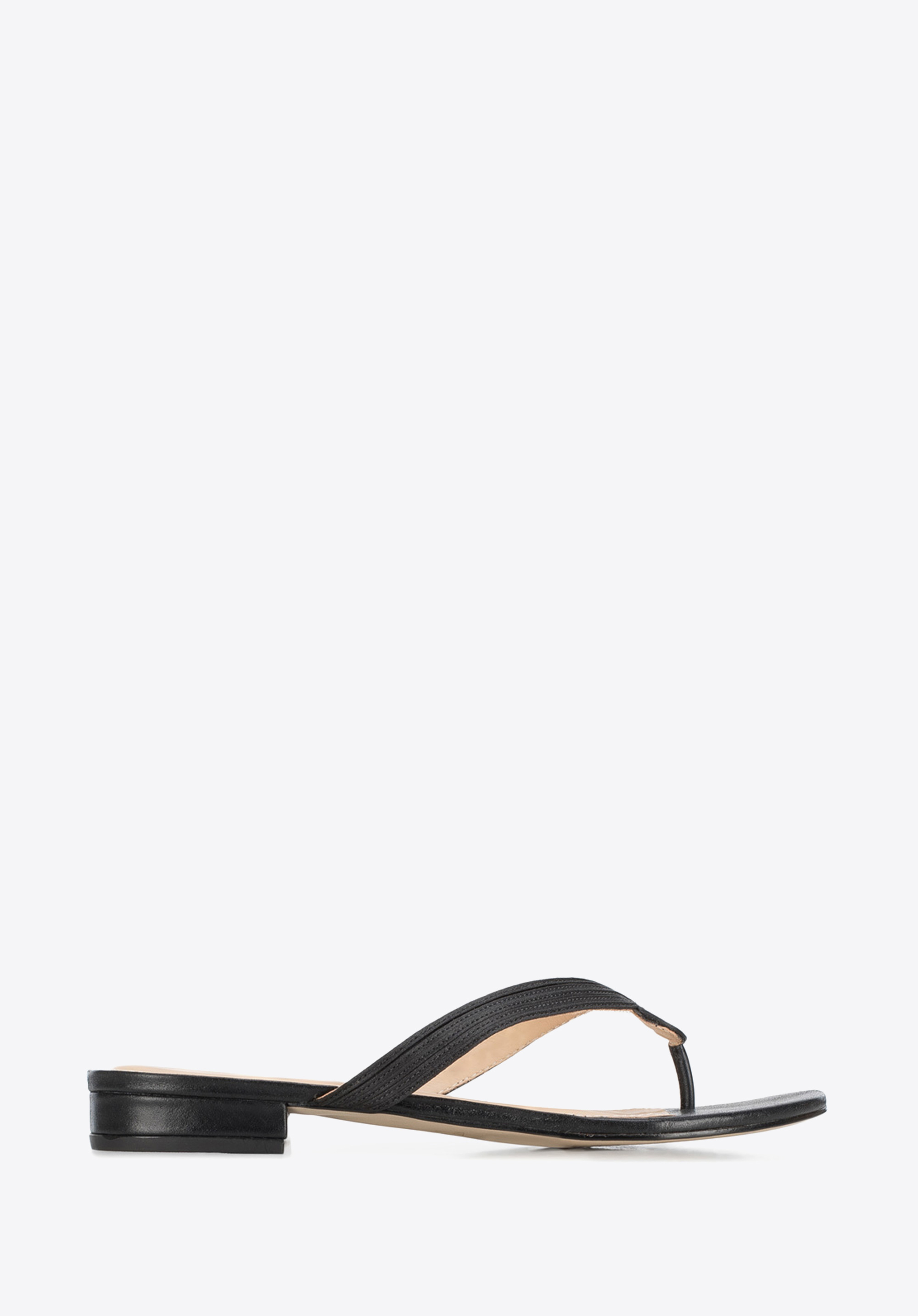 Flip-flops textili de damă, negru, 88-D-755-1-35, Fotografie 1