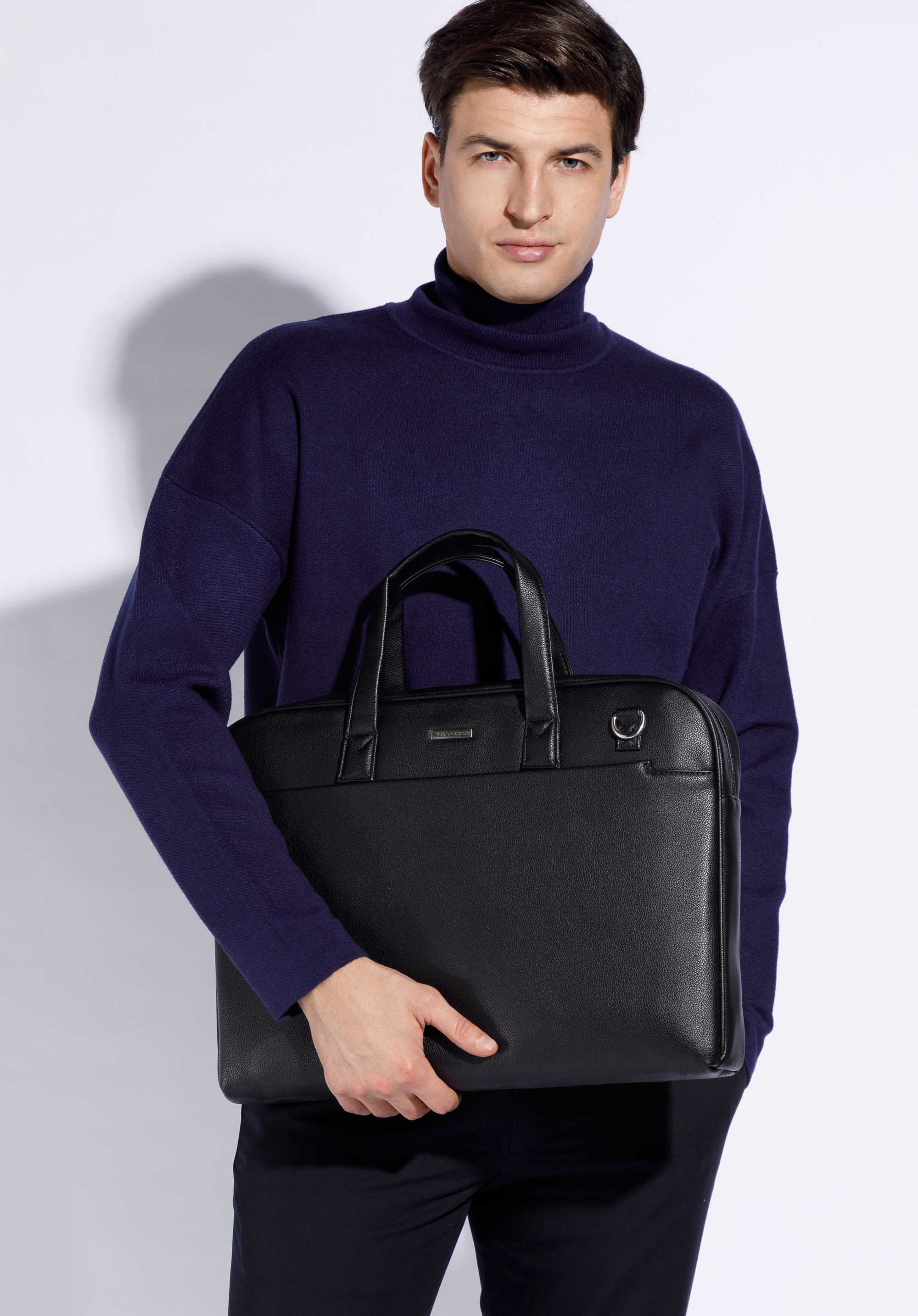 Geantă moale pentru laptop UNISEX, negru, 29-3P-001-1, Fotografie 1