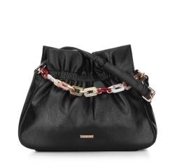 Geantă sac cu lanț colorat, mică, negru, 93-4Y-601-1, Fotografie 1
