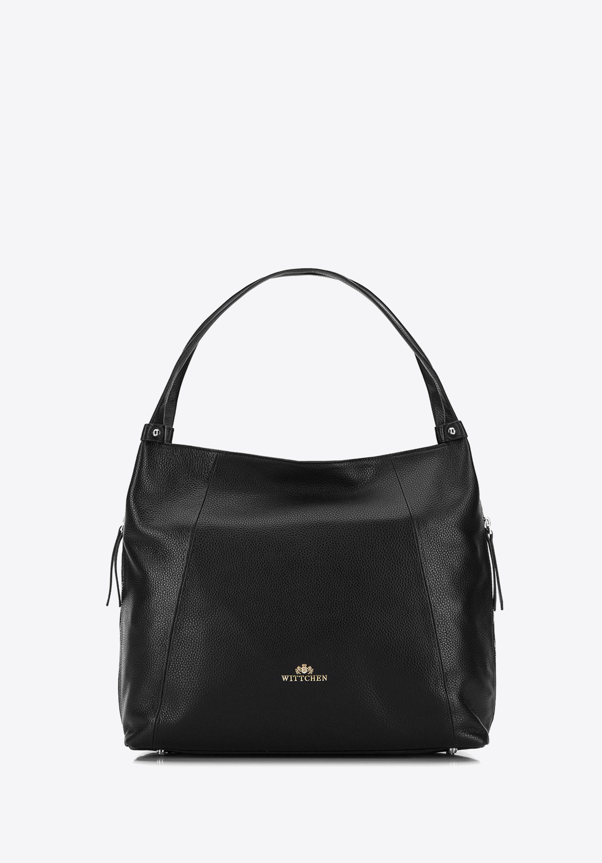 Geantă sac din piele naturală, negru, 92-4E-647-1, Fotografie 1