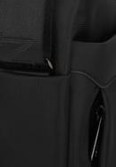 Geantă messenger bărbătească textilă cu garnitură, negru, 94-4P-201-1, Fotografie 4
