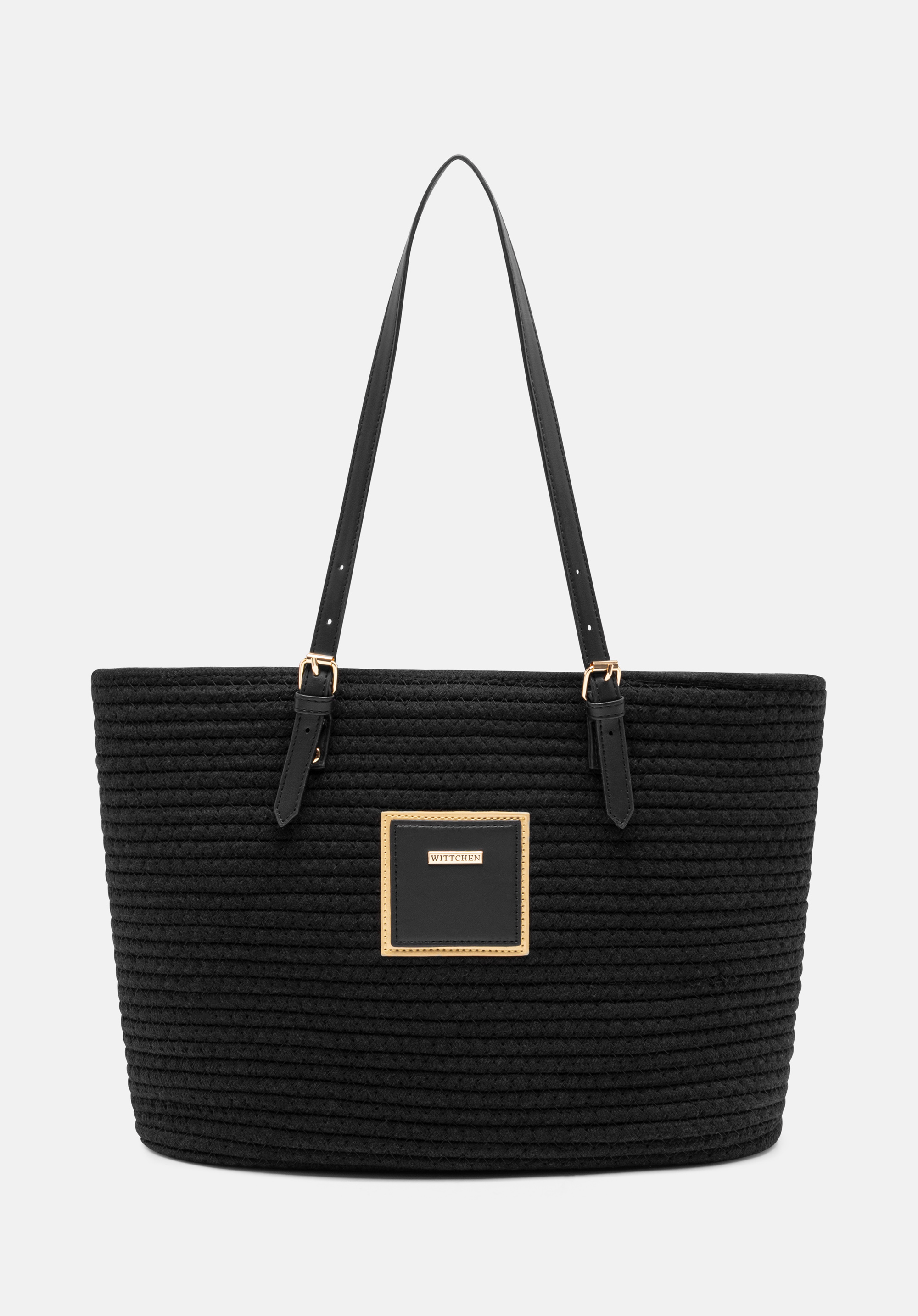 Geantă shopper cu mânere reglabile negru