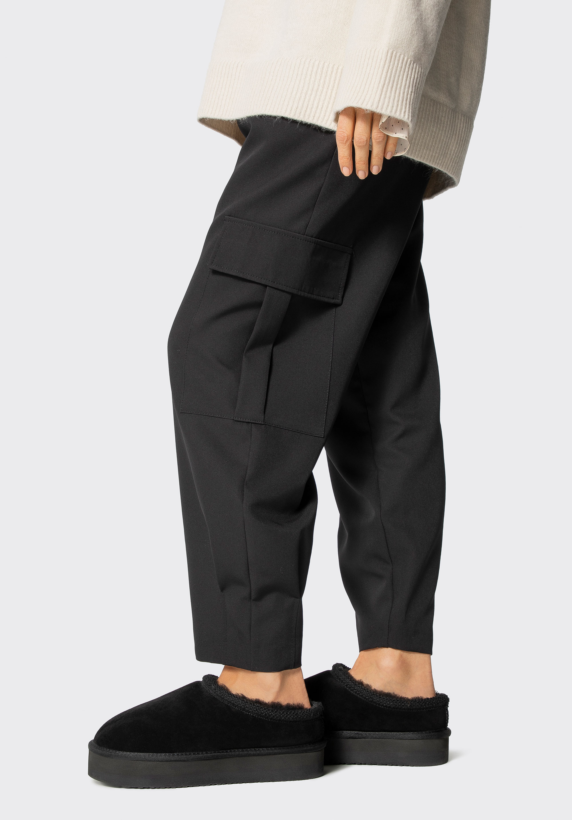 Ghete de zăpadă pentru femei, din piele întoarsă, până la gleznă