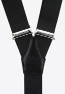 Bretele bărbați pentru pantaloni, negru - grafit, 95-SZ-001-X1, Fotografie 2