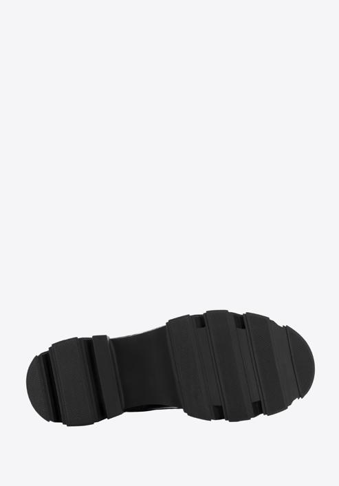 Cizme de damă din piele cu platformă groasă, negru - grafit, 97-D-526-1L-35, Fotografie 5