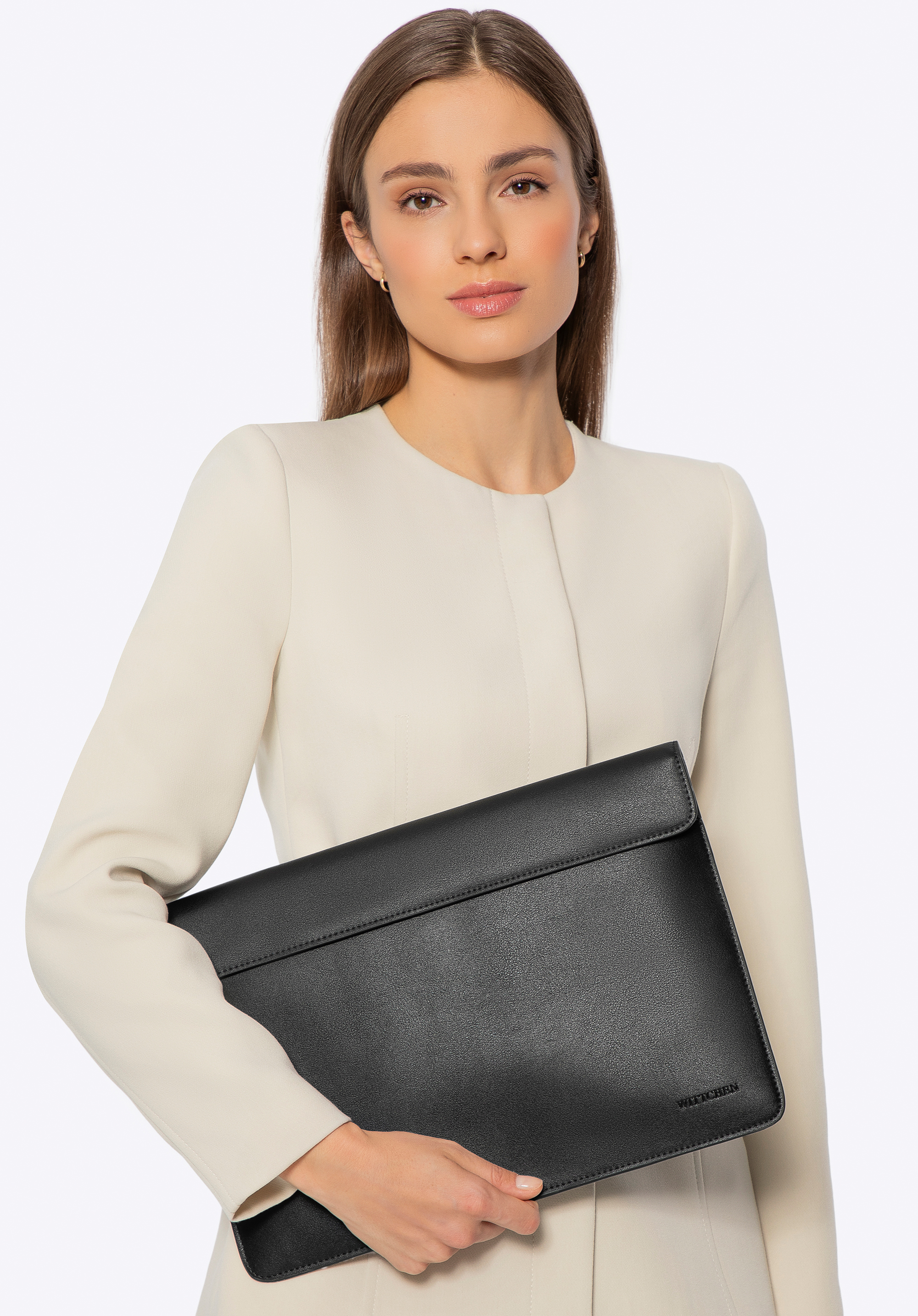 Husă pentru laptop de 13'''' din piele artificială, negru, 100-3P-903-1, Fotografie 1