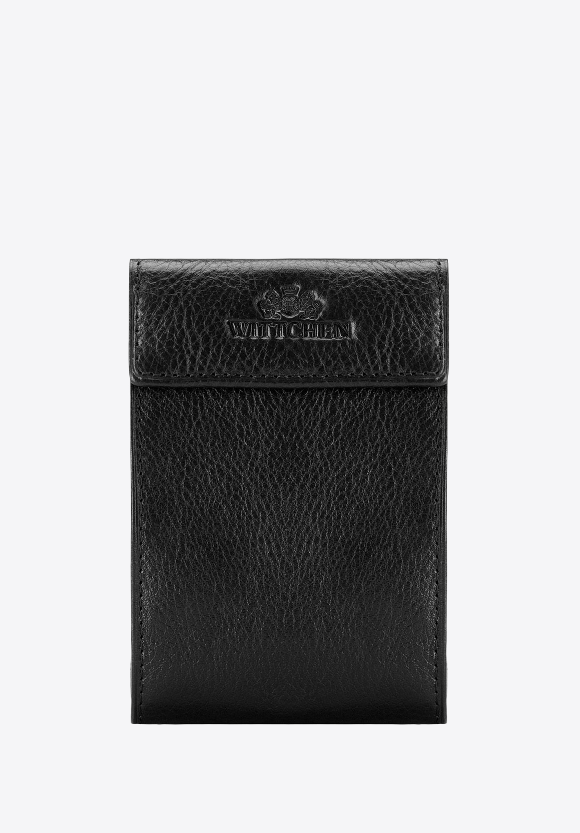 Husă pliabilă din piele pentru carduri, negru, 21-2-028-L1, Fotografie 1