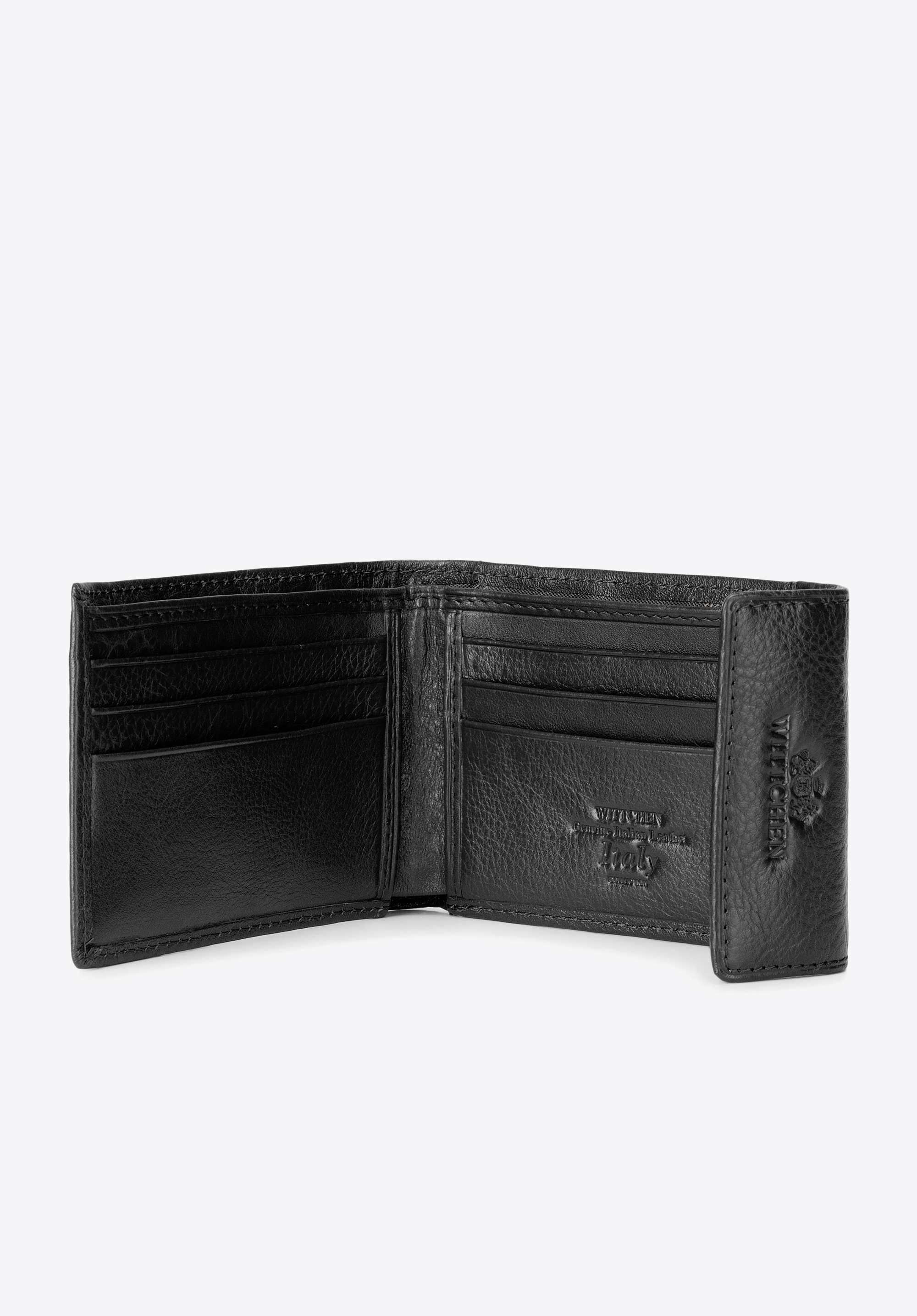 Husă pliabilă din piele pentru carduri, negru, 21-2-028-L10, Fotografie 1