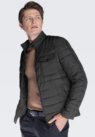 Jachetă pentru bărbați, negru, 87-9N-450-1-S, Fotografie 1