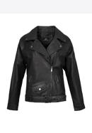 Jachetă biker din piele oversize pentru femei, negru, 97-09-201-4-M, Fotografie 30