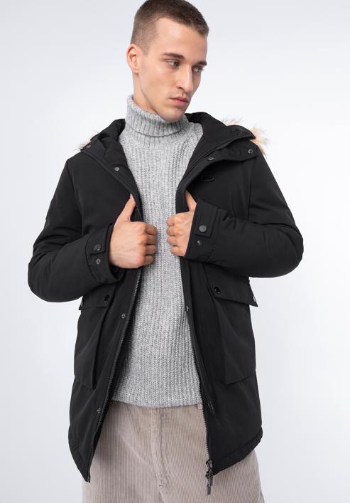 Jachetă căptușită pentru bărbați, negru, 97-9D-950-Z-2XL, Fotografie 3