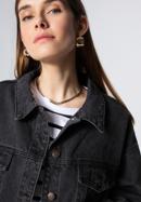 Jachetă de damă oversize din denim, negru, 98-9X-900-1-S/M, Fotografie 6