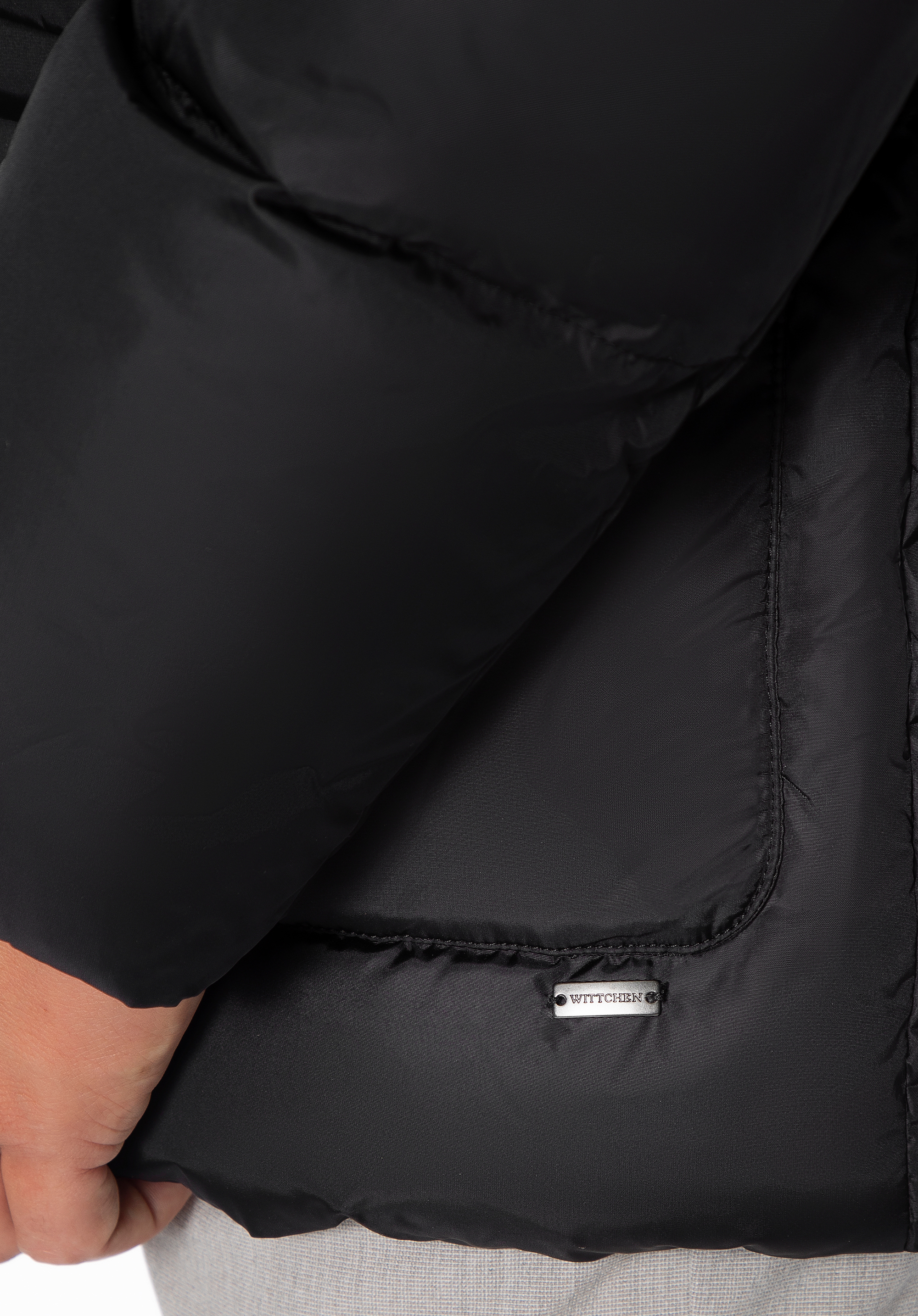 Jachetă de puf matlasată pentru bărbați, cu glugă, negru, 97-9D-451-1-2XL, Fotografie 7