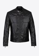 Jachetă din piele artificială pentru bărbați, negru, 97-9P-150-1-L, Fotografie 30