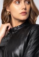 Jachetă din piele clasică pentru femei, negru, 97-09-804-4-L, Fotografie 6