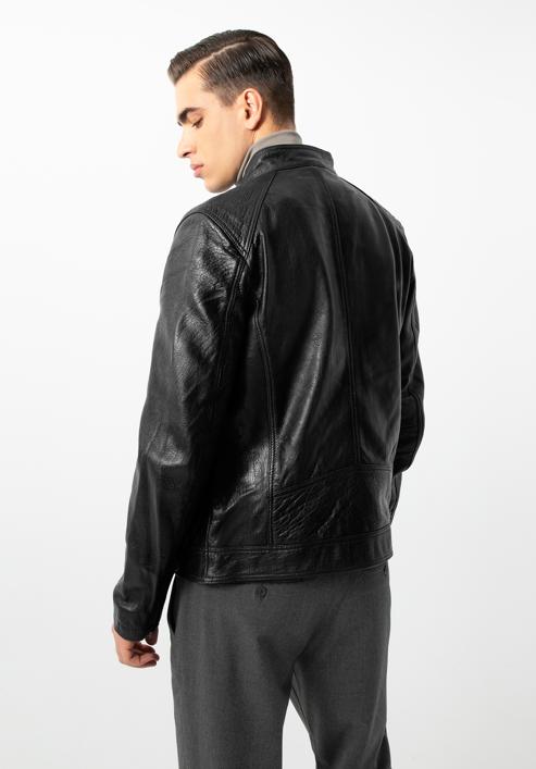 Jachetă din piele de epocă pentru bărbați, negru, 97-09-251-11-2XL, Fotografie 5
