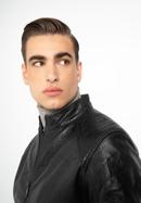 Jachetă din piele de epocă pentru bărbați, negru, 97-09-251-11-M, Fotografie 7