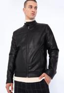 Jachetă din piele ecologică pentru bărbați, negru, 97-9P-153-1-2XL, Fotografie 16