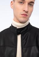 Jachetă din piele ecologică pentru bărbați, negru, 97-9P-153-4-S, Fotografie 19
