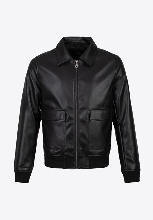Jachetă din piele ecologică pentru bărbați cu buzunare mari, negru, 97-9P-152-1-XL, Fotografie 30