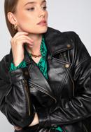 Jachetă scurtă de piele pentru femei, negru, 97-09-202-1-L, Fotografie 5