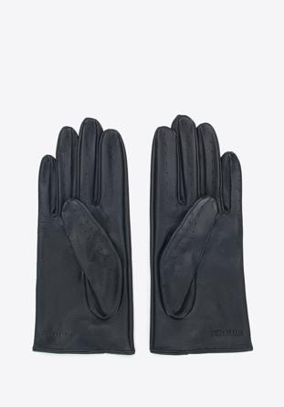 Mănuși auto de damă cu găuri cusute, negru, 46-6A-004-1-XL, Fotografie 1
