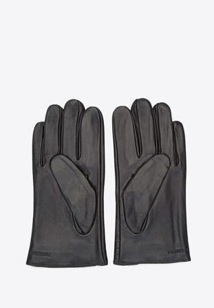 Mănuși bărbătești din piele, cu izolație și cusături, negru, 39-6-718-1-S, Fotografie 1