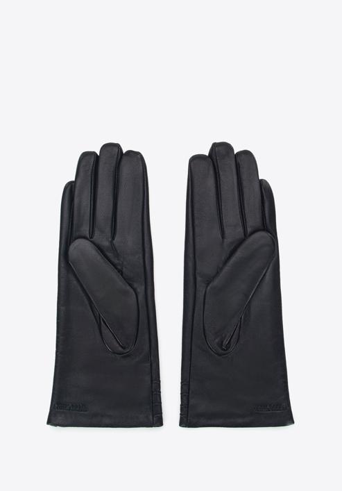 Mănuși damă din piele cu cusături, negru, 39-6L-224-1-S, Fotografie 2