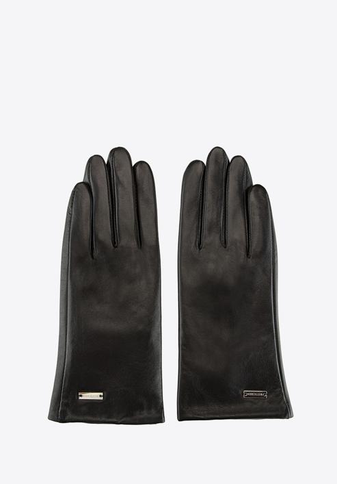 Mănuși de damă din piele, clasice, negru, 39-6-500-1-X, Fotografie 3