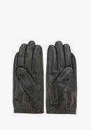 Mănuși de damă din piele cu un trandafir embosat, negru, 45-6-523-1-X, Fotografie 2