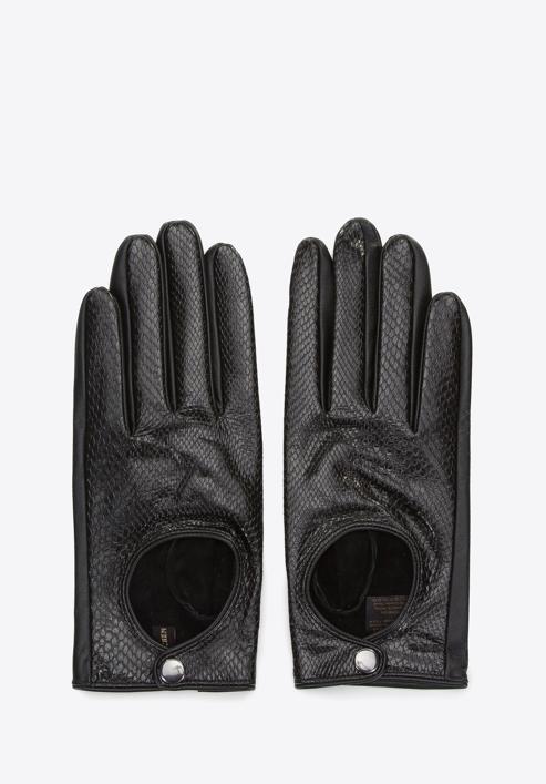 Mănuși de damă din piele de mașină, clasice, negru, 46-6A-002-1-M, Fotografie 2