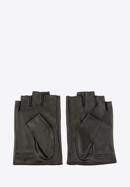 Mănuși de damă din piele fără degete cu perforații, negru, 46-6-303-2T-M, Fotografie 2