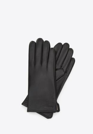 Mănuși de damă din piele netedă, negru, 44-6A-003-1-S, Fotografie 1